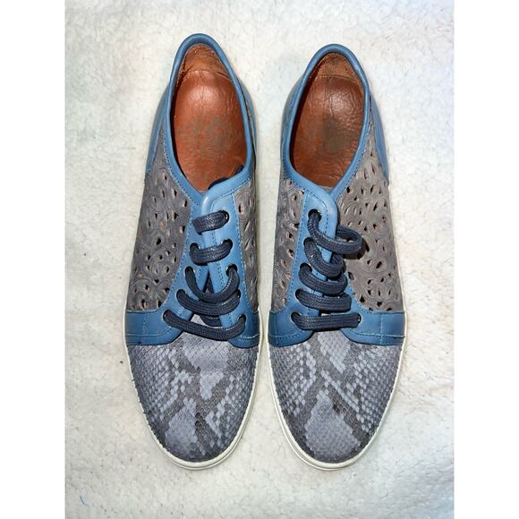 Franco Cuadra casual Python Snakeskin Leather Sneakers - size US 9-9 1/2 (26cm). - Picture 2 of 10
